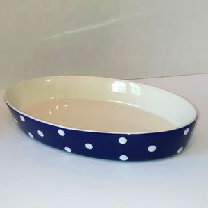 Spode Polka Dot Oval Baking Dish